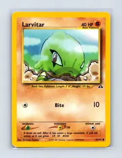 Larvitar 57/75 Common Neo Discovery Pokemon Unlimited Lightly Played - Image 1
