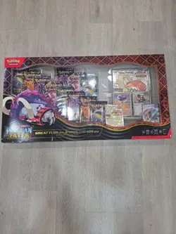 Pokemon Paldean Fates Great Tusk Ex & Iron Treads Ex Premium Collection - Image 1