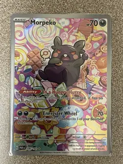 Pokemon TCG Morpeko 206/182 SV04 Paradox Rift Illustration Rare Holo NM - Image 1