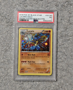 Pokemon PSA 7 Lucario XY Black Star Promo XY140 Holo English 2016 - Image 1