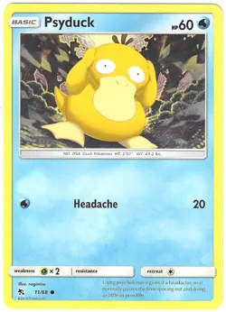 Pokemon HIDDEN FATES PSYDUCK 11/68 NM/Mint PACK FRESH - Image 1