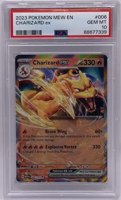 Pokemon Charizard ex SV 151 006/165 English Holo Double Rare PSA 10 - Image 1