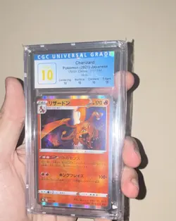 Pokemon CGC PERFECT 10 Charizard Holo 017/184 S8b VMAX Climax Japanese 2021 - Image 1