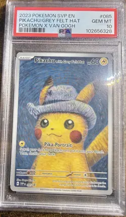 Pikachu with grey Felt Hat 085 van Gogh PSA 10 - Pokemon - Image 1
