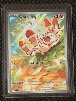 Scorbunny 225/217 Ascended Heroes Pokemon TCG Illustration Rare Holo NM - Image 1