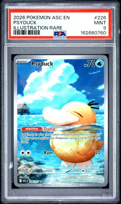 2026 POKEMON ASC EN-ASCENDED HEROES ILLUSTRATION RARE #226 PSYDUCK PSA 9 - Image 1