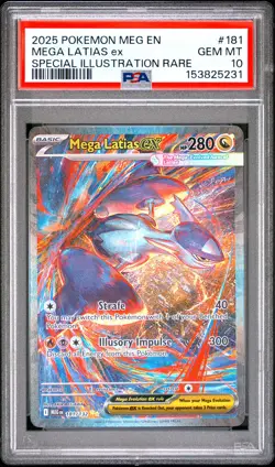 2025 POKEMON MEG EN-MEGA EVOLUTION #181 MEGA LATIAS EX PSA 10 - Image 1