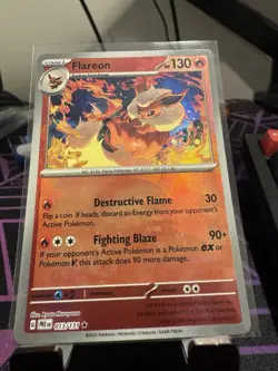 Pokemon TCG Flareon (Poke Ball Pattern) 013/131 Prismatic Evolutions Holo NM - Image 2