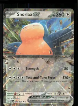 Snorlax ex 076/131 Holo Double Rare Prismatic Evolutions Pokemon Holo Near Mint - Image 1