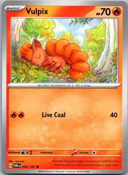 VULPIX 026/167 C TWILIGHT MASQUERADE POKEMON NM - Image 1