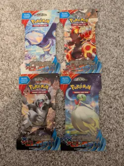 Pokemon TCG XY Primal Clash Sleeved Booster Pack x4 Full Art Set - Image 1