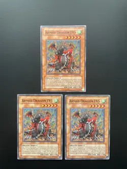 Yugioh Armed Dragon LV5 SD1-EN006 Unlimited Edition Common MP/HP X3 - Image 1