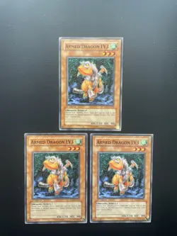 Yugioh Armed Dragon LV3 SOD-EN013 Common 1st Edition MP/HP X3 - Image 1