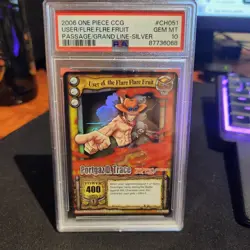 2006 ONE PIECE SILVER FOIL #CH051 USER OF THE FLARE FLARE FRUIT PSA 10 - Image 1