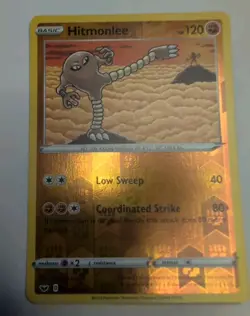 Hitmonlee 094/202 Sword & Shield Reverse Holo Pokemon TCG NM - Image 1