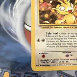 Pokemon TCG Meowth 62/82 Team Rocket Common Unlimited Regular English 1999 40 HP - Image 4