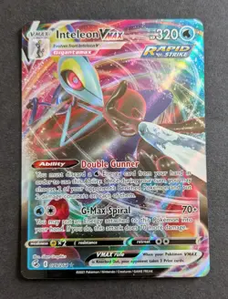 Pokemon TCG Inteleon VMAX Fusion Strike Holo Ultra Rare Card 079/264 - Image 1