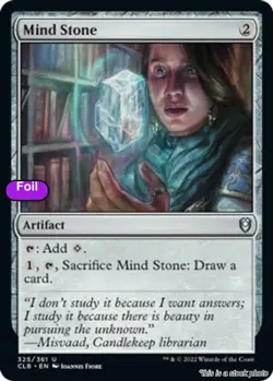 MTG Foil Mind Stone Card #325 Commander Legends: Battle for Baldur's Gate LP ... - Image 1