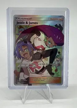 Pokemon Jessie & James Hidden Fates 68/68 Holo Full Art Card - Image 3