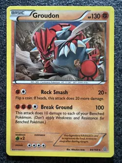 Groudon 84/160 Holo Rare Pokemon Card NM - Image 1