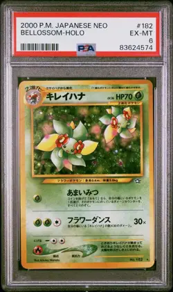 2000 Pokemon Japanese Neo 182 Bellossom Holo PSA 6 Card Trusted Seller Free Ship - Image 1