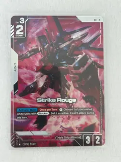 Gundam Card Game Newtype Rising GD01-069 R+ Strike Rouge Art english - Image 1