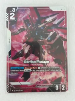 Gundam Card Game Newtype Rising GD01-069 R+ Strike Rouge Art english - Image 2