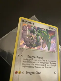 Rayquaza (9/106) EX Emerald Holo Rare Pokemon Card LP light crease bottom left - Image 2