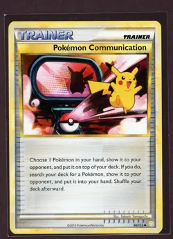 Pokemon Communication Non-Holo Pokemon Card 98/123 HGSS Set EXC/LP - Image 1