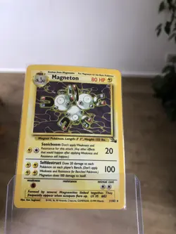 Magneton (11/62) Holo Fossil Set Pokemon Card WOTC - Image 2