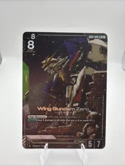 Wing Gundam Zero GD01-024 LR+ Alt Art GUNDAM TCG CARD ENGLISH NEWTYPE RISING - Image 1