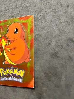 Charmander #04 Holo Topps Blue Label Vintage Pokemon Cards E4 of 12 Holo Foil - Image 2