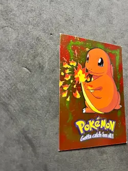 Charmander #04 Holo Topps Blue Label Vintage Pokemon Cards E4 of 12 Holo Foil - Image 3