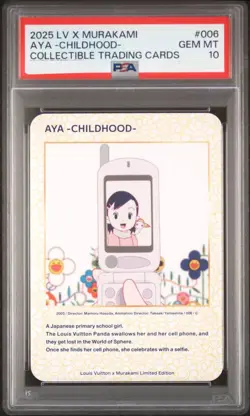 PSA 10 LOUIS VUITTON x TAKASHI MURAKAMI AYA-CHILDHOOD Limited Edition Card Rare - Image 1