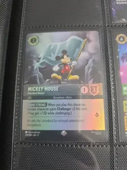 221 Mickey Mouse Standard Bearer Lorcana Card - Fabled Near Mint Never Played - Image 1