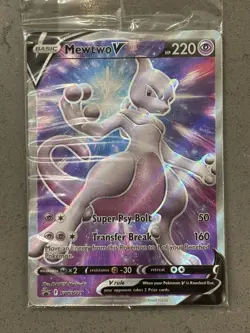 Pokemon TCG Mewtwo v SWSH229 Factory Sealed 2022 Black Star Promo - Image 1
