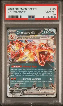 2023 POKEMON OBF EN 🔥 PSA 10 GEM MINT 🔥CHARIZARD EX #125 - Image 1