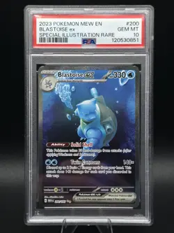 2023 POKEMON MEW EN-151 SPECIAL ILLUSTRATION RARE #200 BLASTOISE EX PSA 10 - Image 1