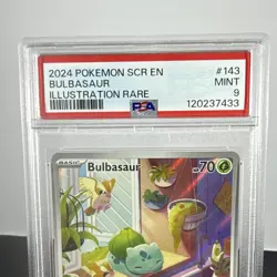 Pokemon Bulbasaur 143/142 SV07 Stellar Crown IR Holo EN PSA 9 - Image 3