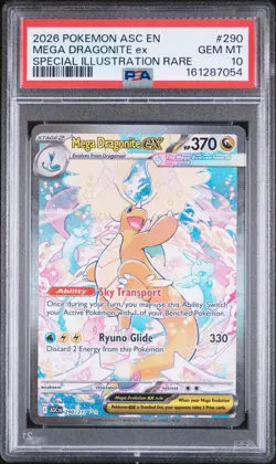 PSA 10 Mega Dragonite ex 290/217 Ascended Heroes SIR Pokemon TCG - Image 1