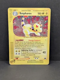 Ampharos 002/165 Expedition Base Set Holo Ultra Rare Pokemon TCG Nintendo HP - Image 1