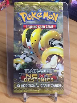 EMPTY!! 2012 POKEMON BLACK & WHITE NEXT DESTINIES REGIGIGAS PACK ART - Image 1