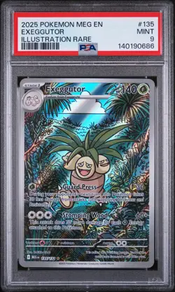 2025 POKEMON MEG EN-MEGA EVOLUTION ILLUSTRATION RARE #135 EXEGGUTOR PSA 9 - Image 1