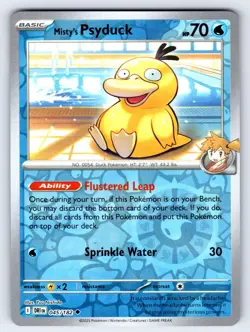 MISTY'S PSYDUCK 045/182 UNCOMMON DESTINED RIVALS POKEMON REVERSE HOLO NEAR MINT - Image 1