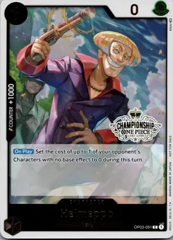 Helmeppo (Store Championship Participation Pack Vol. 2) OP03-091 One Piece NM A8 - Image 1