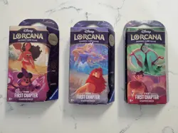 In Hand, Ready To Ship! Disney Lorcana The First Chapter All 3 Starter Decks - - Image 1