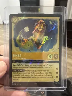 Simba King in the Making Foil 20/204 Whispers in the Well Disney Lorcana 001468 - Image 1
