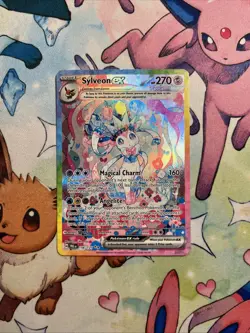 Pokemon TCG Prismatic Evolution Sylveon EX Card 156/131 NM/LP - Image 1