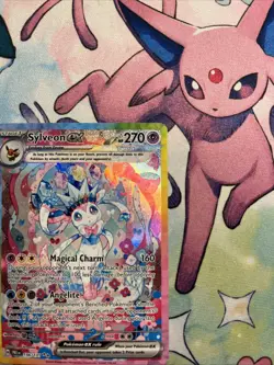 Pokemon TCG Prismatic Evolution Sylveon EX Card 156/131 NM/LP - Image 2