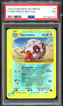 PSA 7 Forretress 9/144 Reverse Foil Skyridge E Series 2003 Pokemon Card NM - Image 1